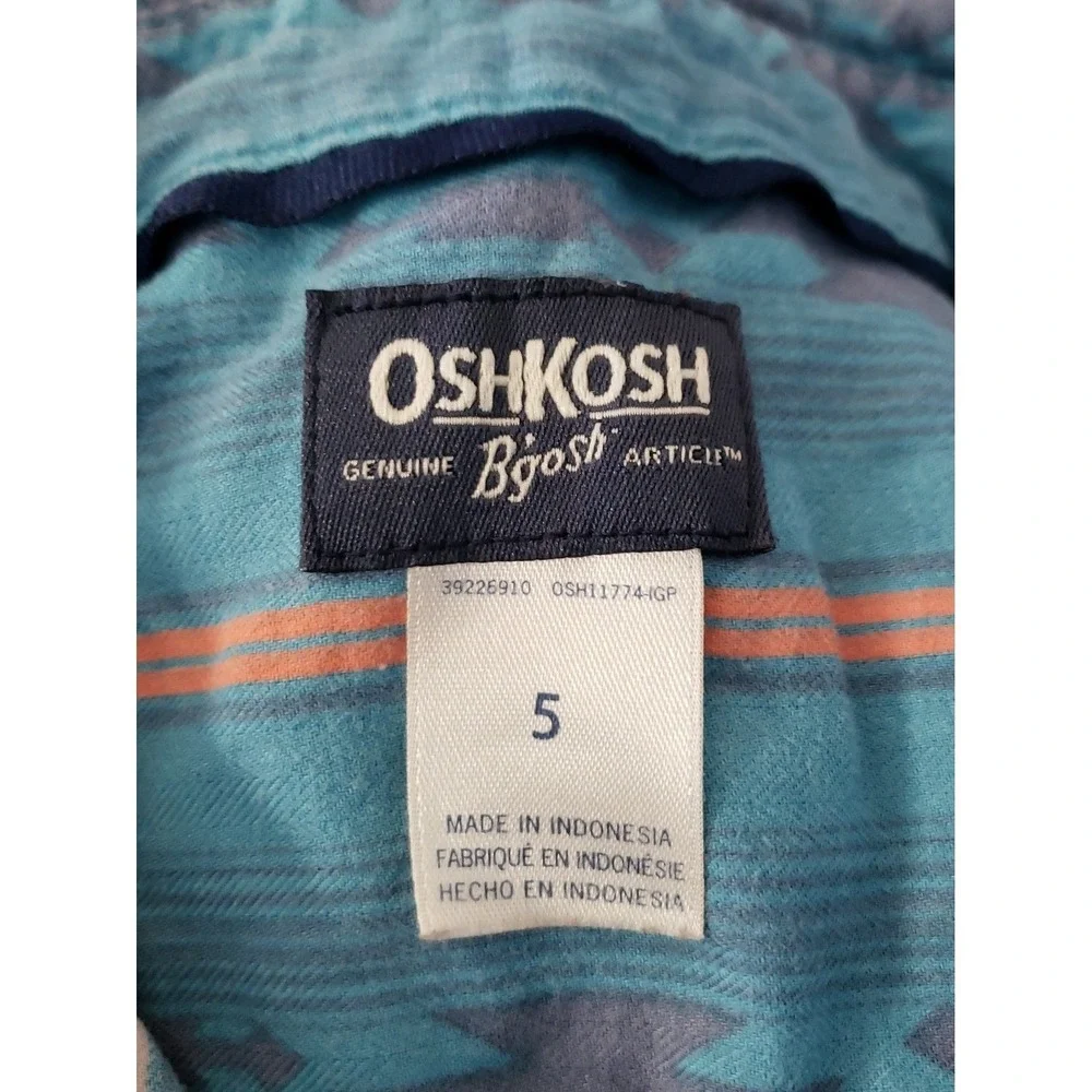 Oshkosh Boys Long Sleeve Shirt‎ Size 5